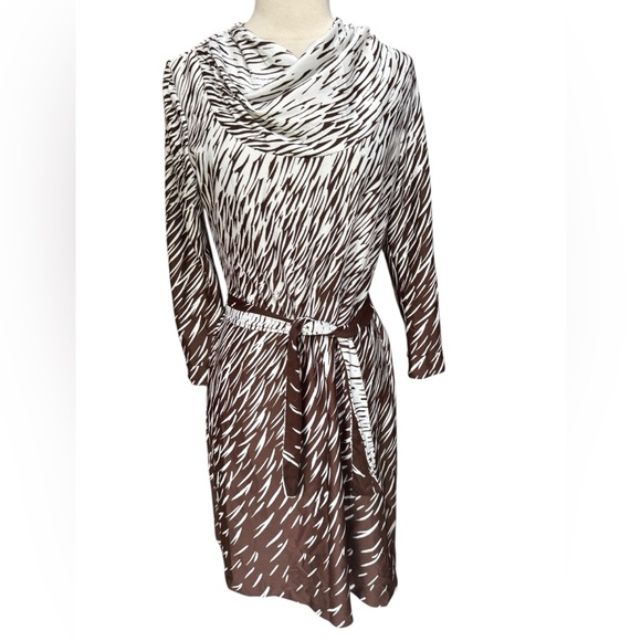 Vintage Dresses & Skirts - 1970s ILGWU Poly Cowl Dress w/Matching Belt